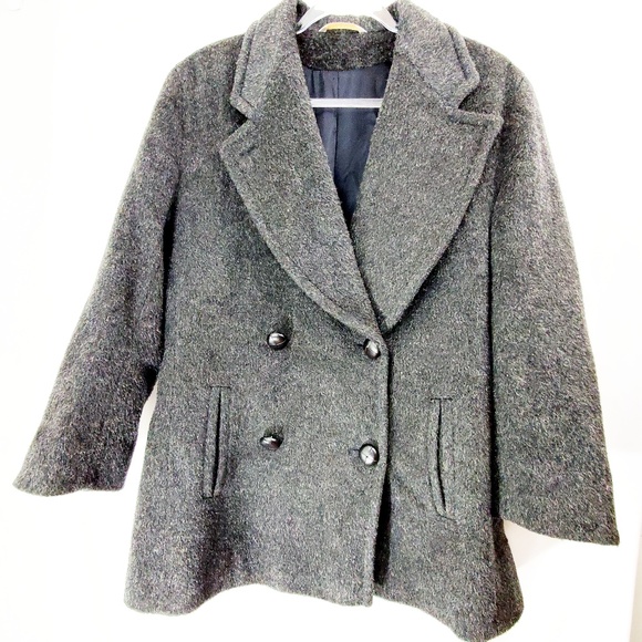 Laura Ashley Jackets & Blazers - VTG 90s Laura Ashley British Wool Mohair Pea Coat